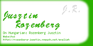 jusztin rozenberg business card